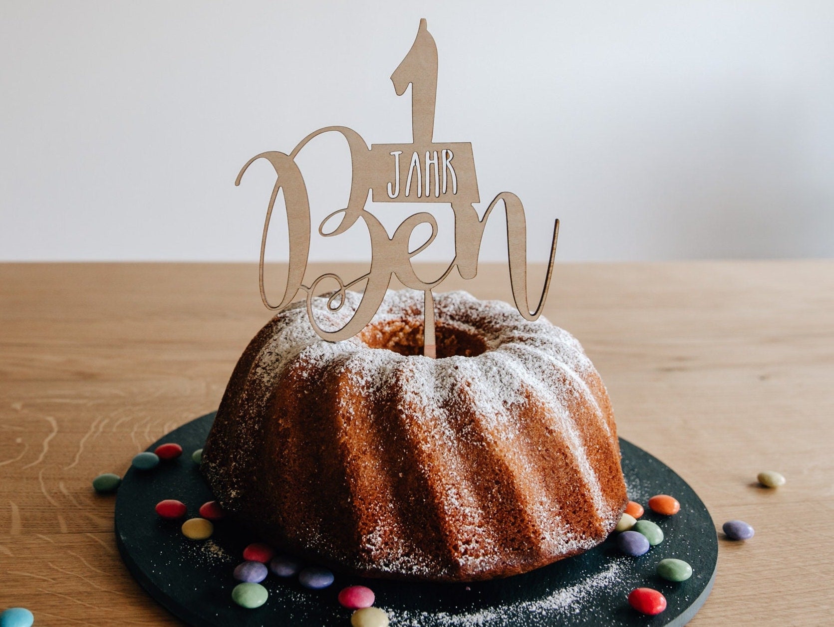 Caketopper 1-99 mit Namen personalisiert / Kuchendeko Geburtstag / Caketopper mit Vornamen / Kuchendeko Geburtstag / Tortentopper Holz