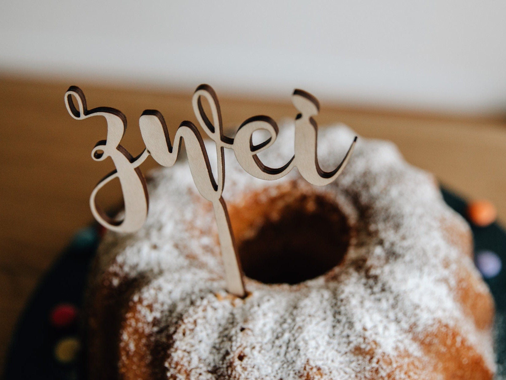 Caketopper Zahl 1-10 "eins, zwei, drei..." / Kuchendeko Geburtstag / Caketopper 1. Geburtstag / Kuchendeko Zahlen / Tortentopper Holz