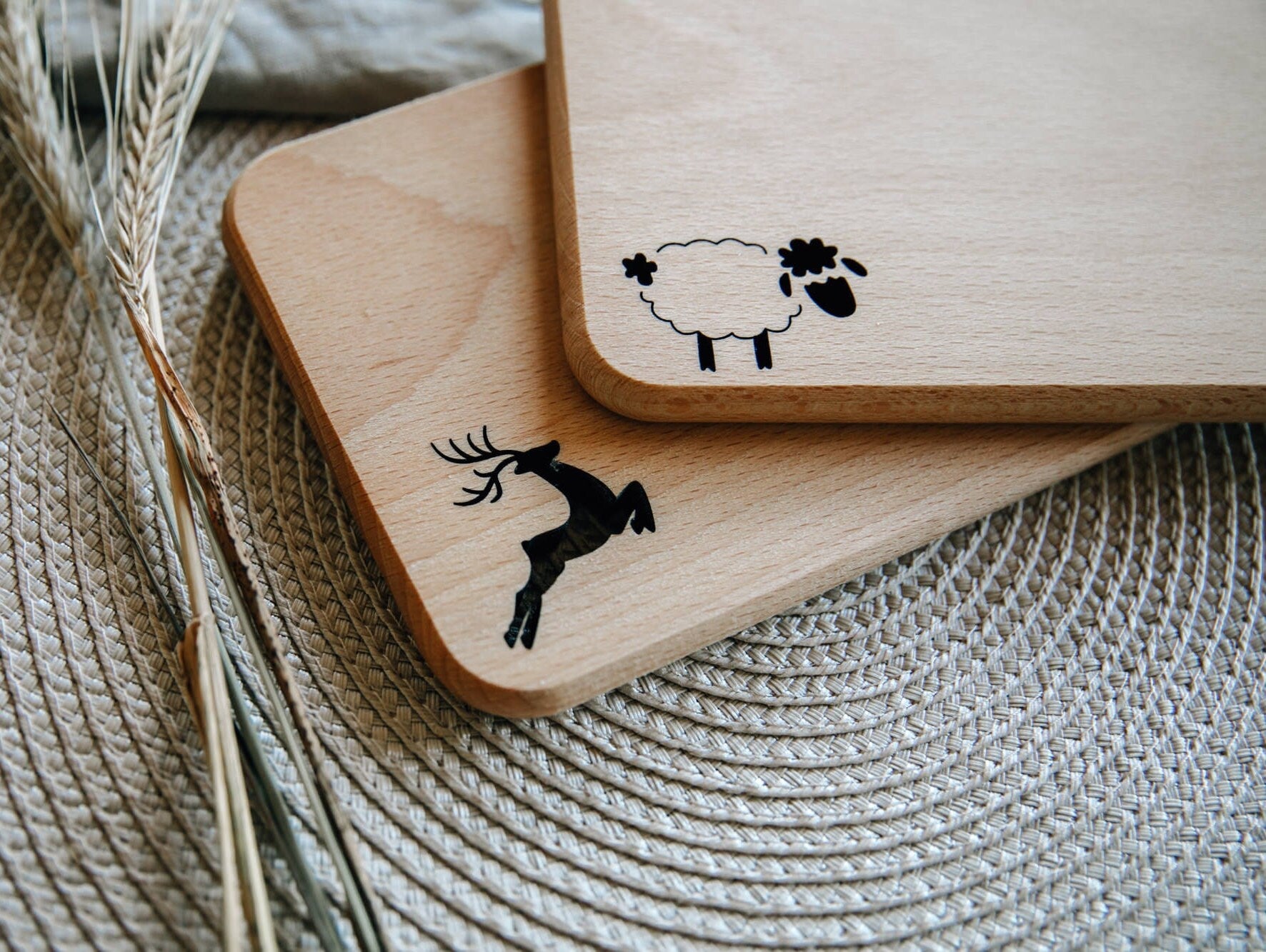 Frühstücksbrettchen Kinder mit Motiv / Brotzeitbrett aus Buche / Kinder Frühstücksbrett / Baby Geschenk / Brettchen Kind, / Vesperbrett