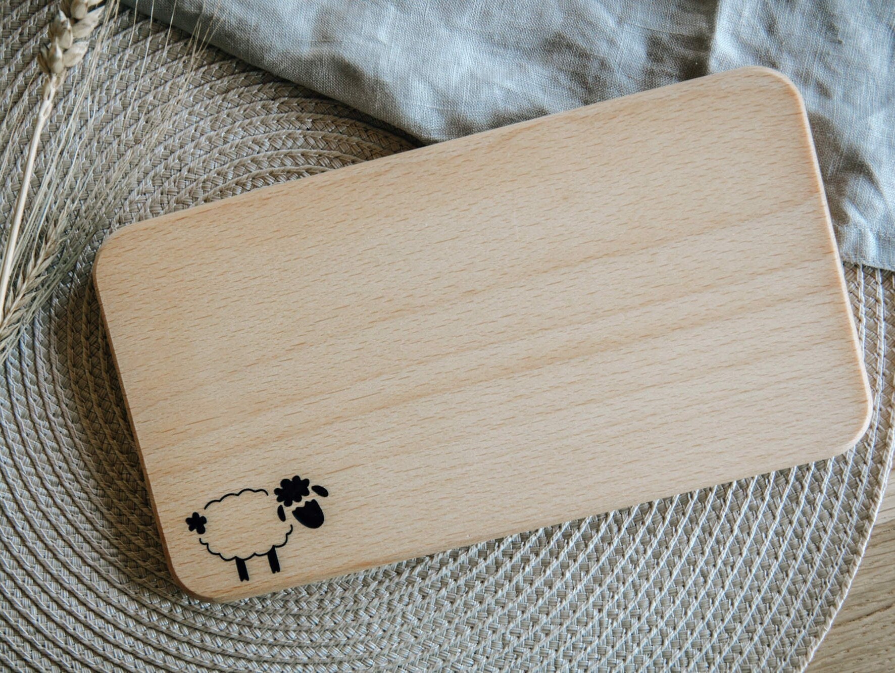 Frühstücksbrettchen Kinder mit Motiv / Brotzeitbrett aus Buche / Kinder Frühstücksbrett / Baby Geschenk / Brettchen Kind, / Vesperbrett