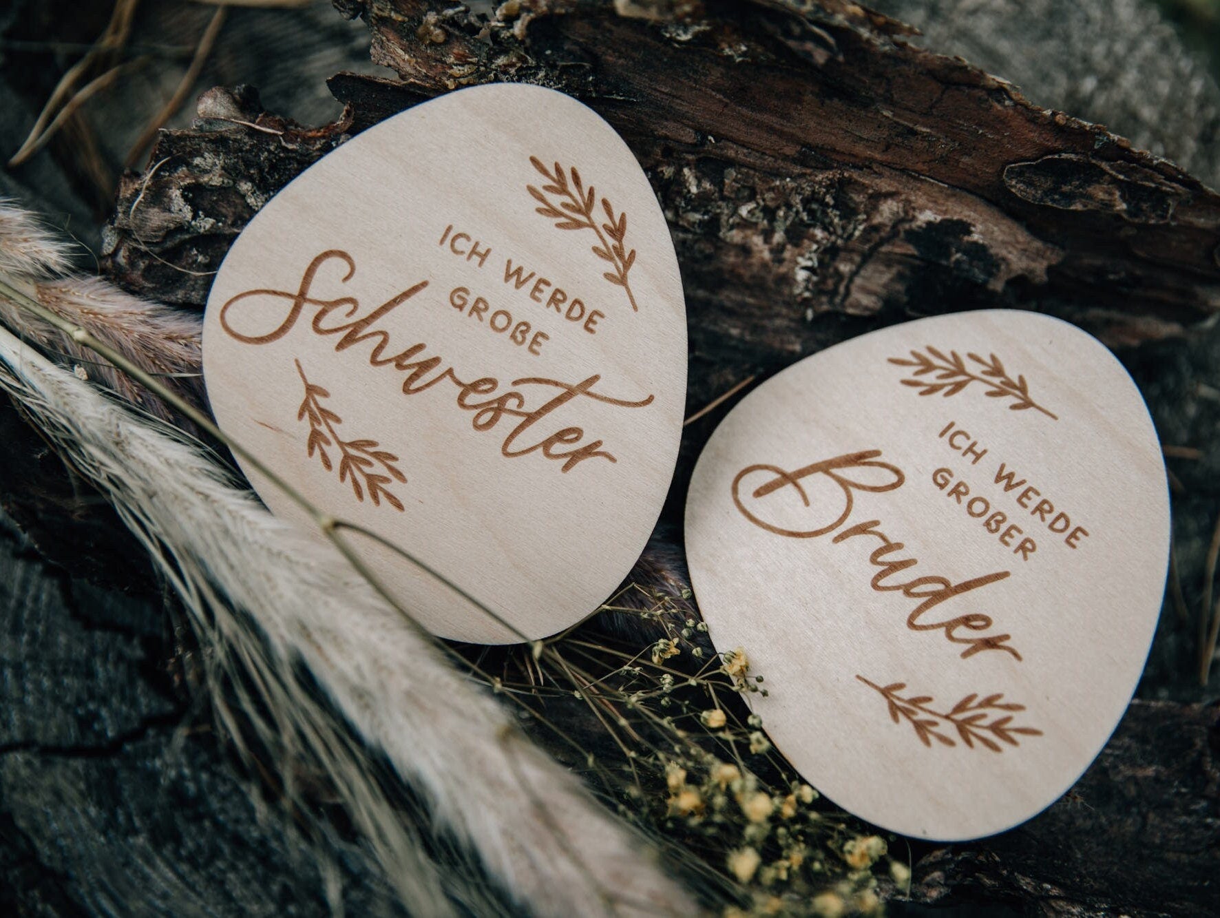 16 Meilensteinkarten Schwangerschaft aus Holz / Geschenk für Schwangere und werdende Mütter / Fotorequisiten