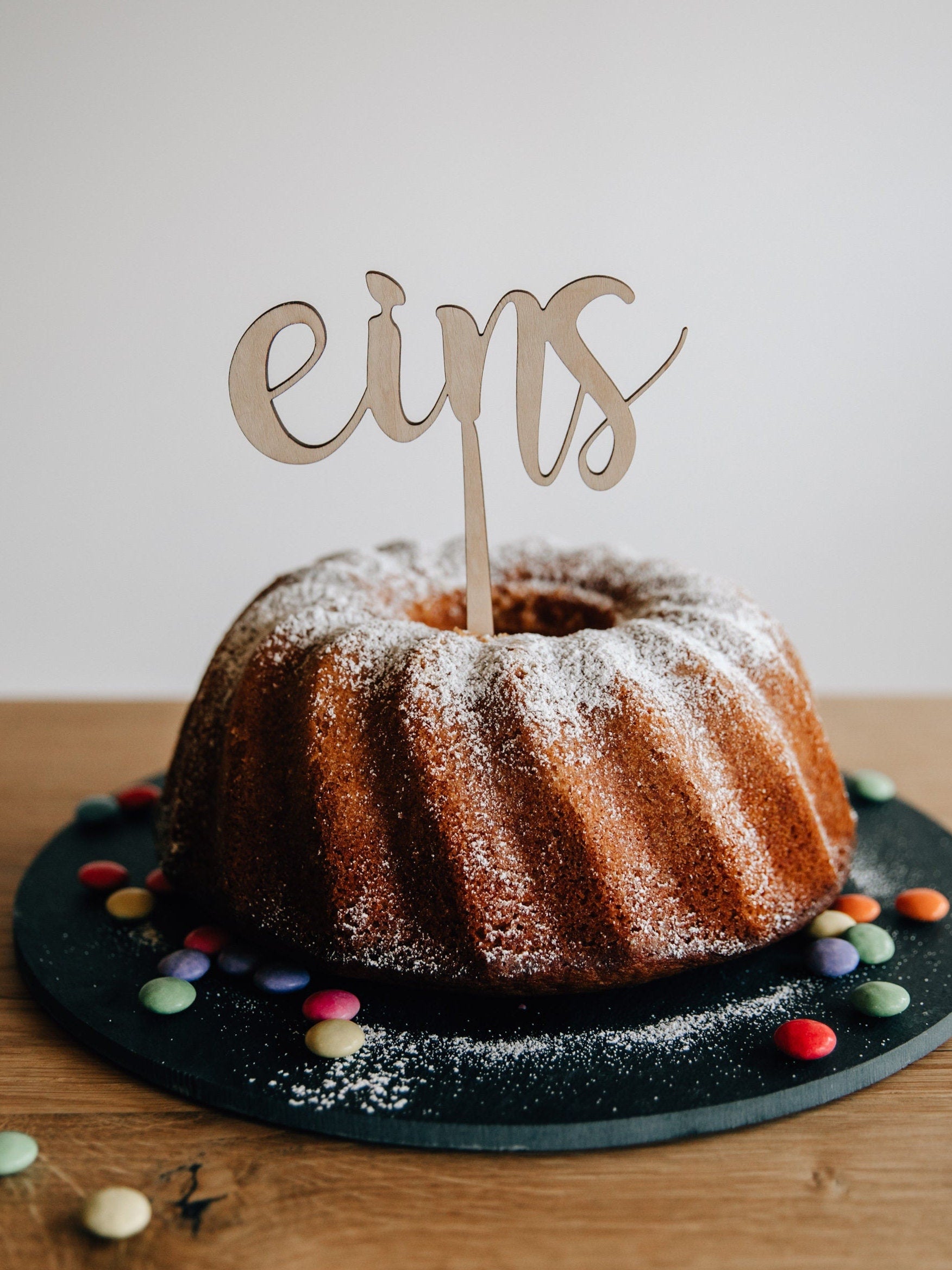 Caketopper Zahl 1-10 "eins, zwei, drei..." / Kuchendeko Geburtstag / Caketopper 1. Geburtstag / Kuchendeko Zahlen / Tortentopper Holz