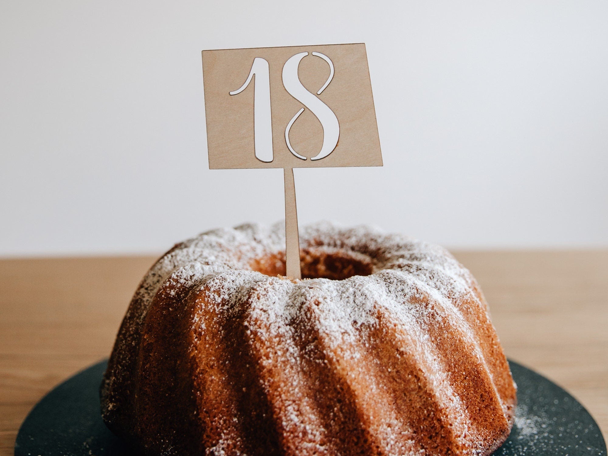 Caketopper Zahl / Kuchendeko Geburtstag / Tortenstecker Zahlen / Kuchendeko Zahlen / Tortentopper Holz / Deko runder Geburtstag