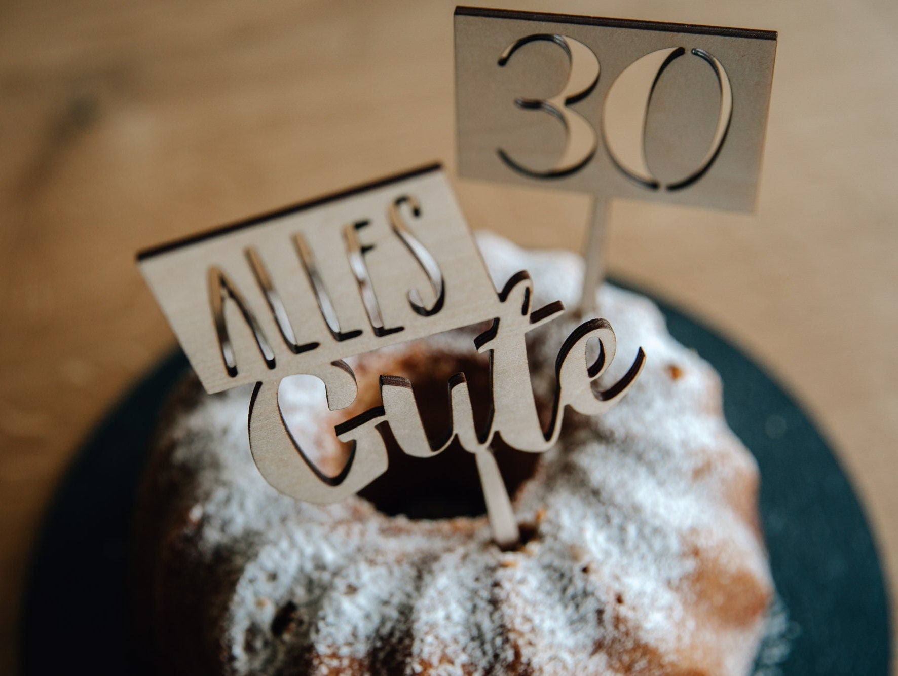 Caketopper Zahl / Kuchendeko Geburtstag / Tortenstecker Zahlen / Kuchendeko Zahlen / Tortentopper Holz / Deko runder Geburtstag