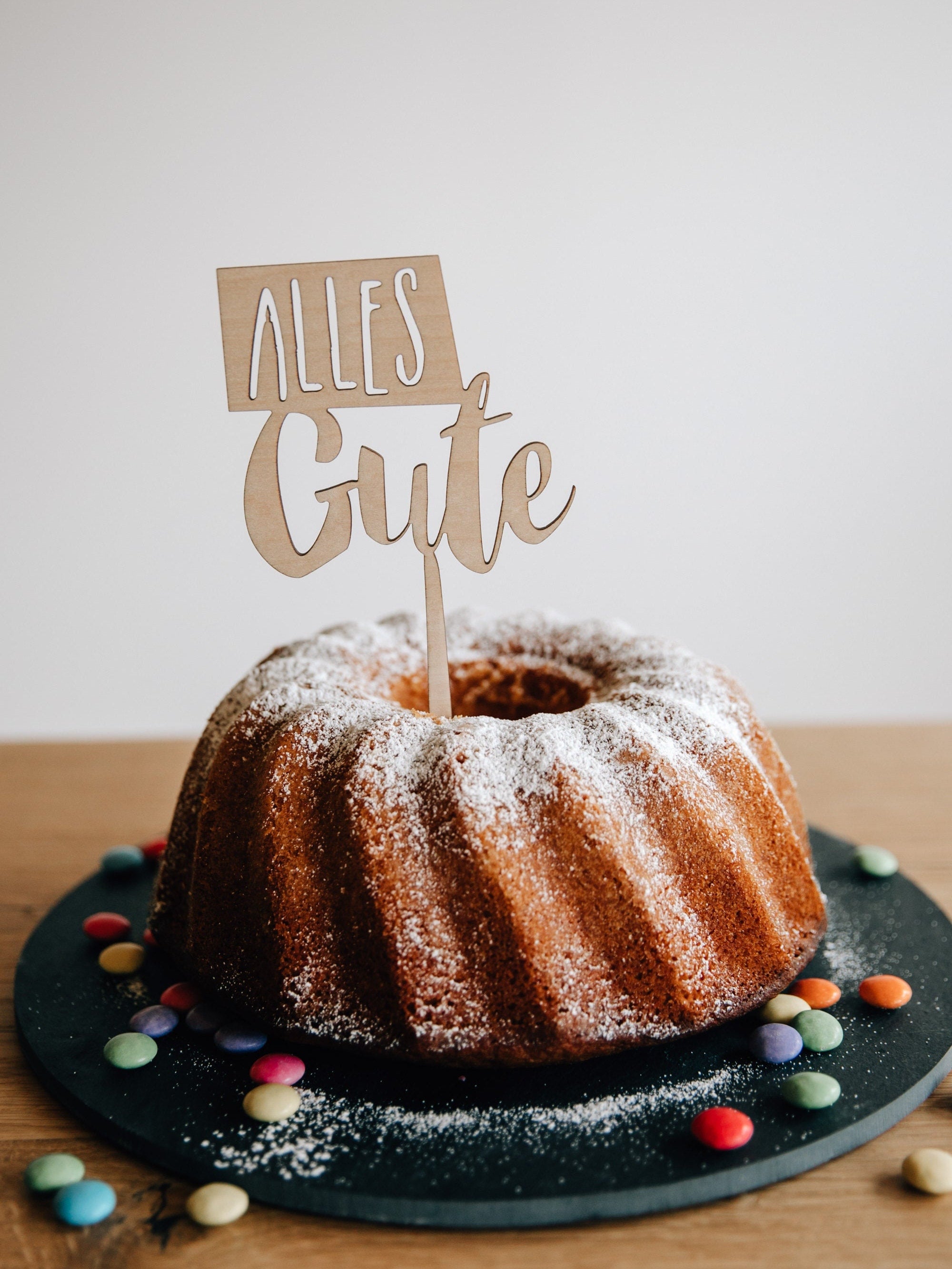 Cake Topper Geburtstag / Tortenaufsatz/ Kuchendeko Alles Gute / Kuchen Topper