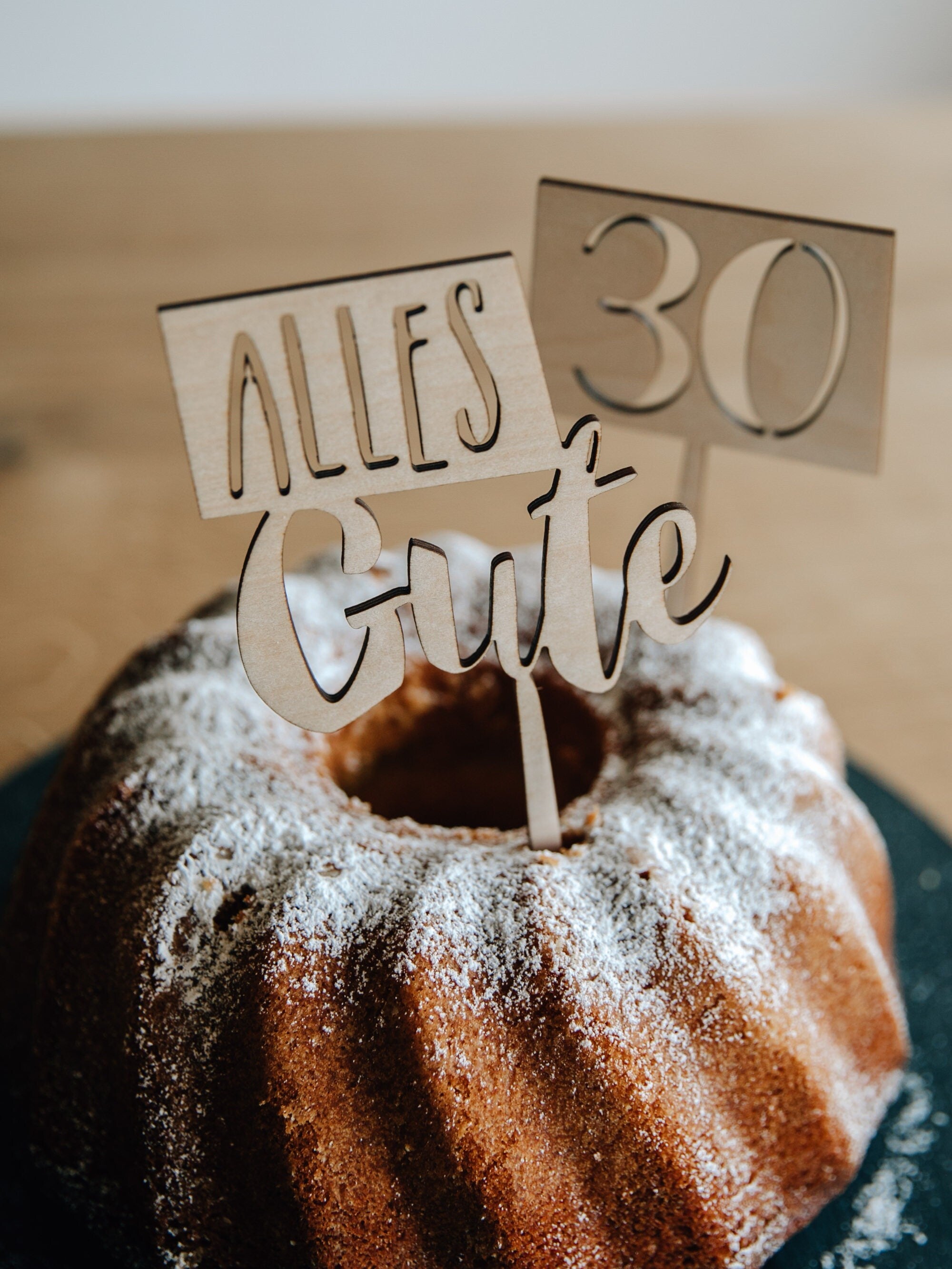 Cake Topper Geburtstag / Tortenaufsatz/ Kuchendeko Alles Gute / Kuchen Topper