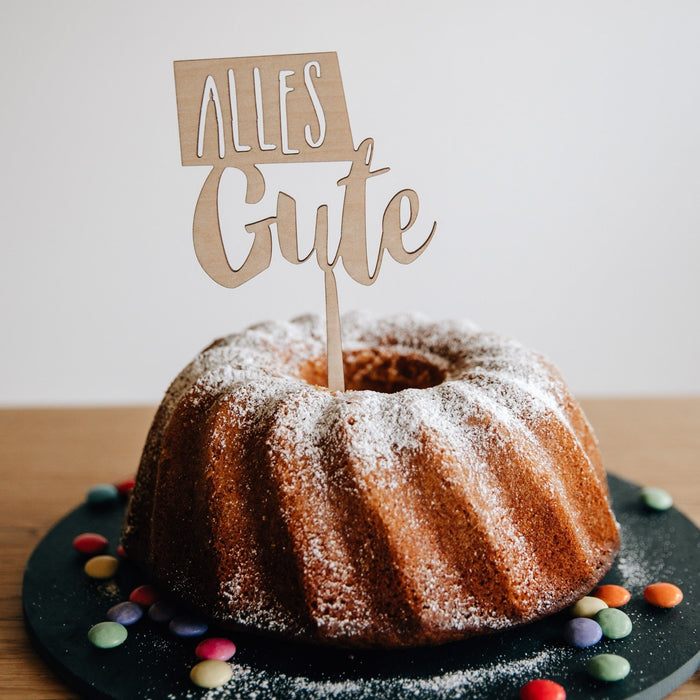 Cake Topper Geburtstag / Tortenaufsatz/ Kuchendeko Alles Gute / Kuchen Topper