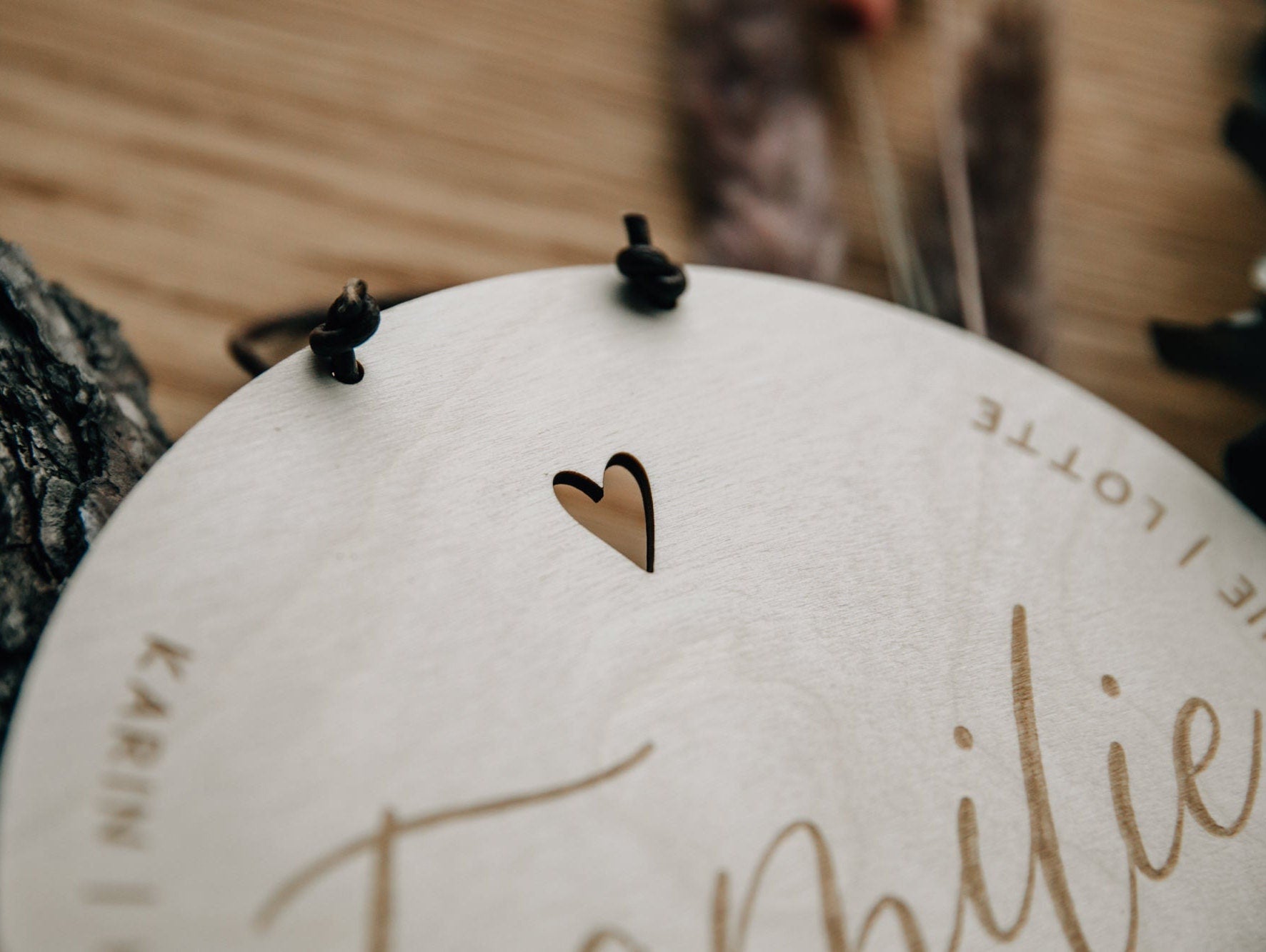 Personalisiertes Holzschild Familie - Zuhause / Familienschild