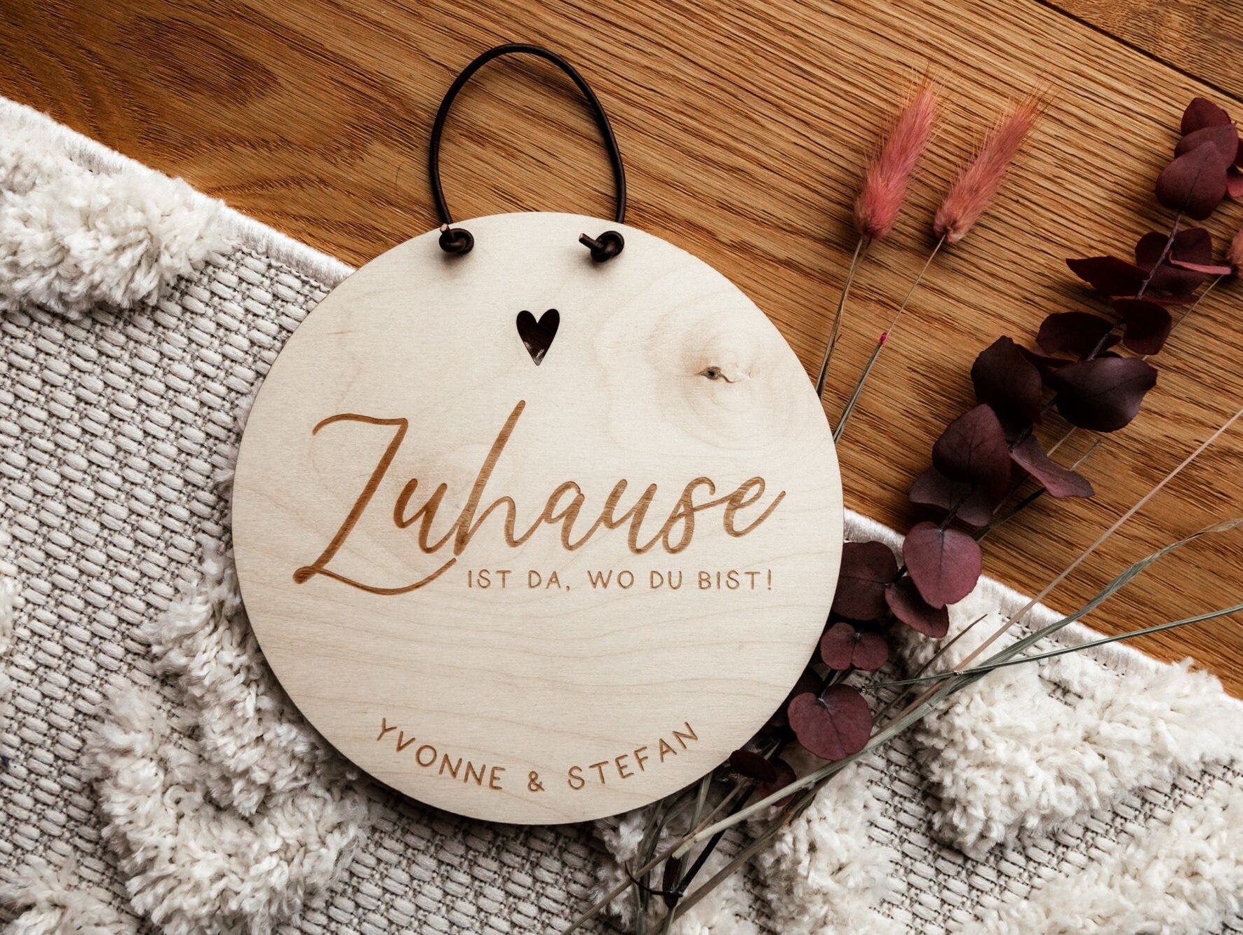 Personalisiertes Holzschild Familie - Zuhause / Familienschild