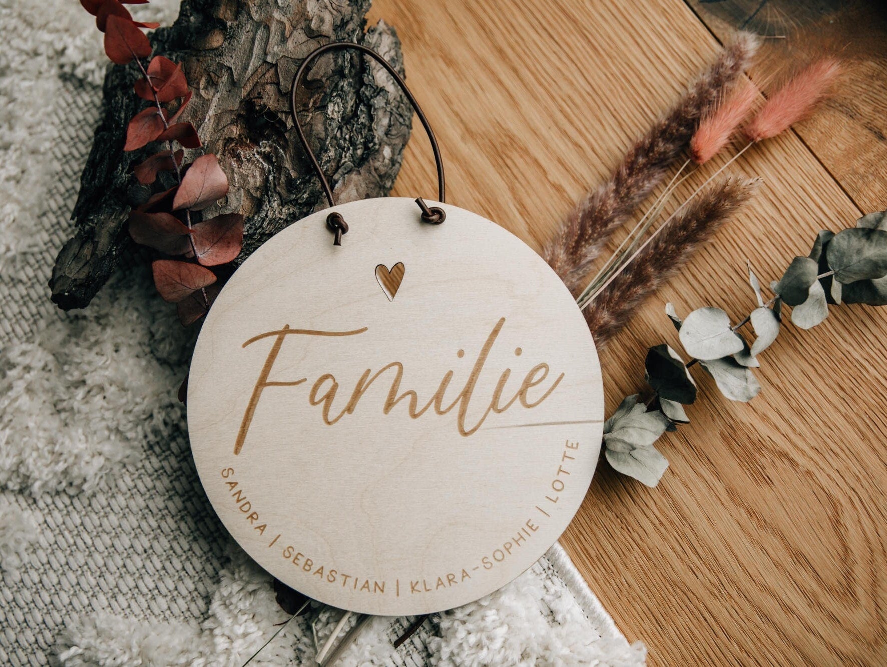 Personalisiertes Holzschild Familie - Zuhause / Familienschild