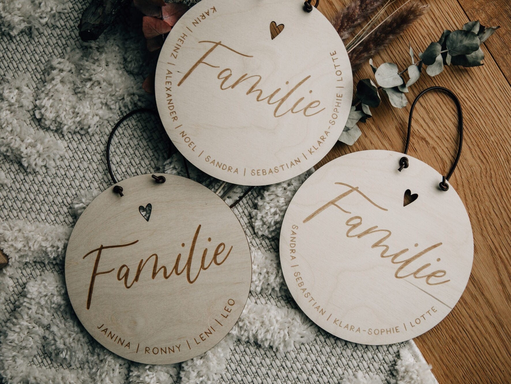 Personalisiertes Holzschild Familie - Zuhause / Familienschild