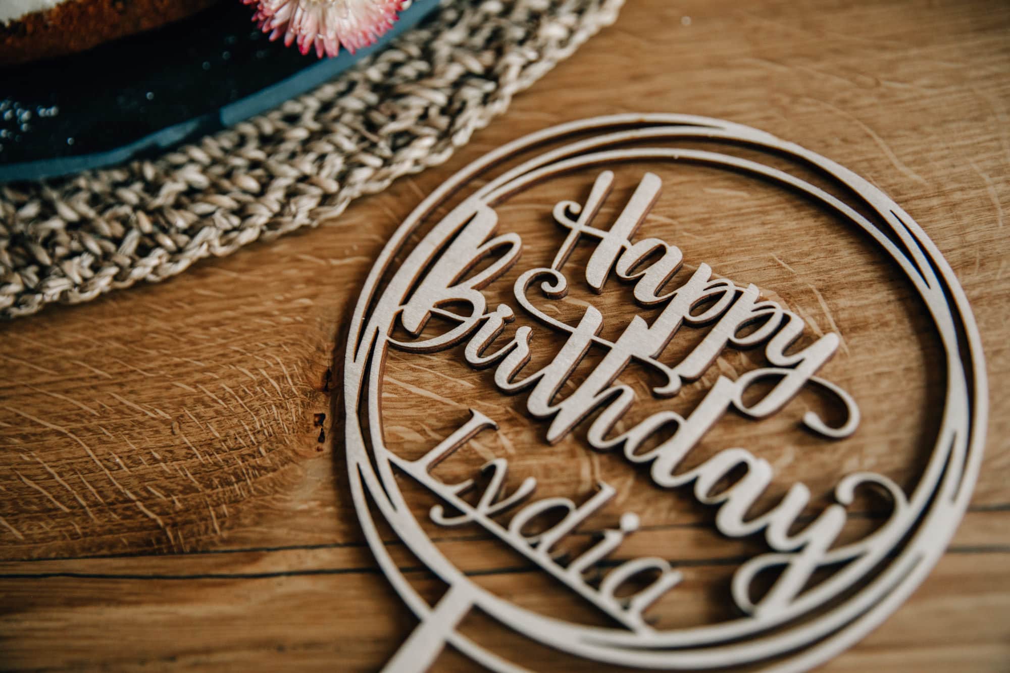 Caketopper Geburtstag mit Namen personalisiert / Happy Birthday Tortenstecker