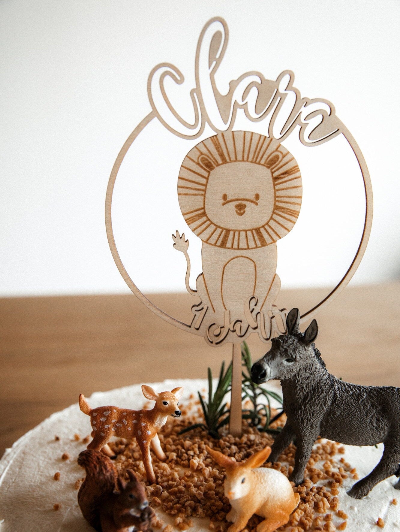 Personalisierter Caketopper für Kindergeburtstage / Kuchendeko Geburtstag mit vielen Tiermotiven