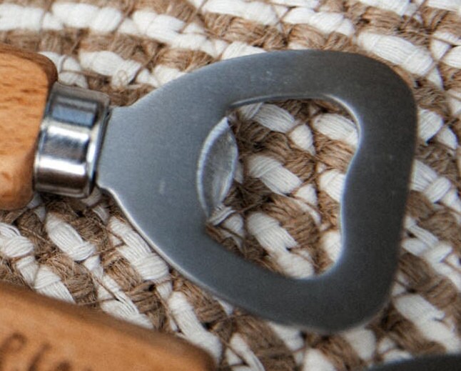 Paten fragen Flaschenöffner aus Holz "Buche" / Personalisiert mit Namen und Datum