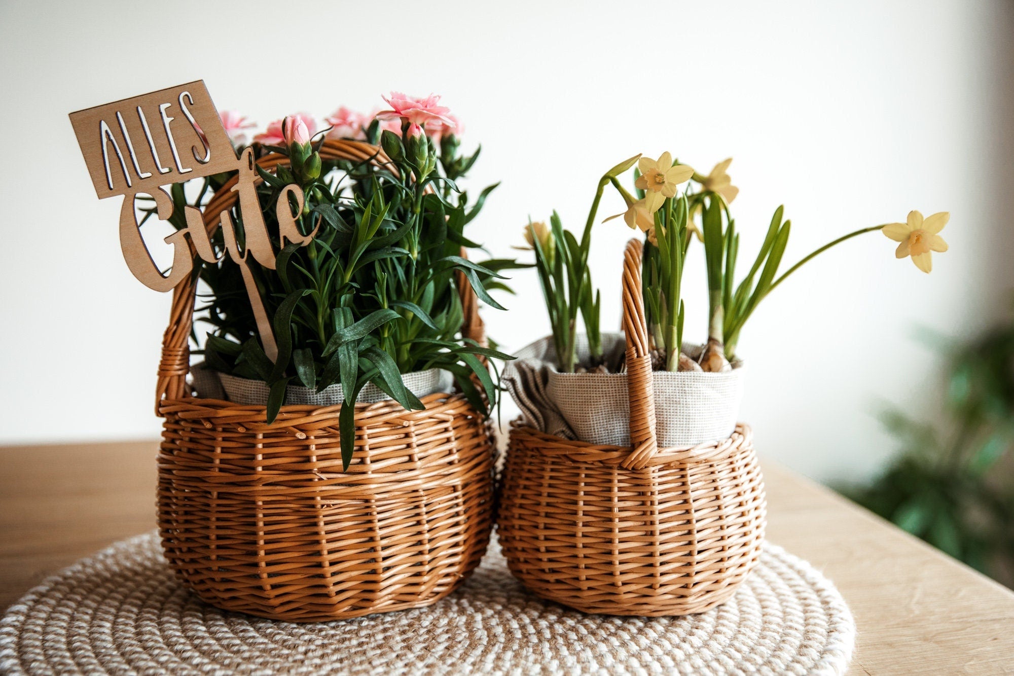 Körbchen für Kinder aus Weide in 3 Größen / Blumenkörbchen / Weidenkorb