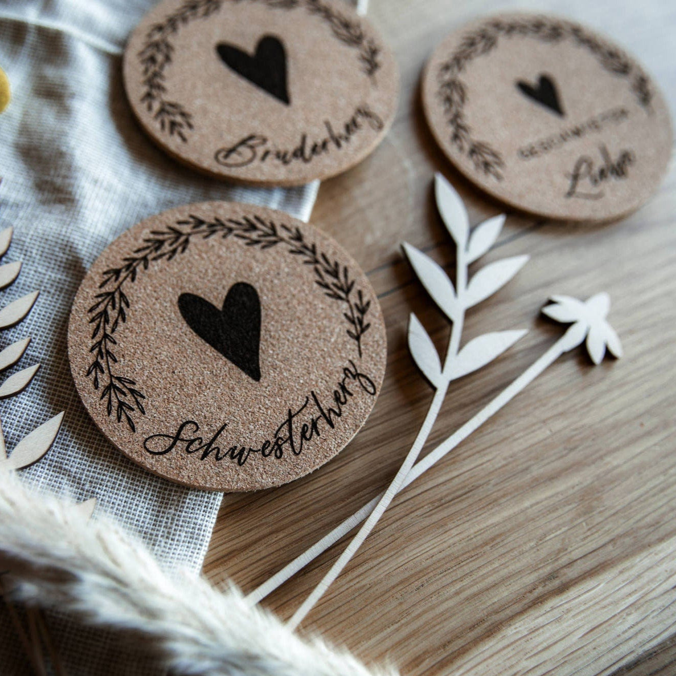 Meilensteinkarten Baby aus Kork - meine ersten Momente / Geschenk für Mütter oder zur Geburt