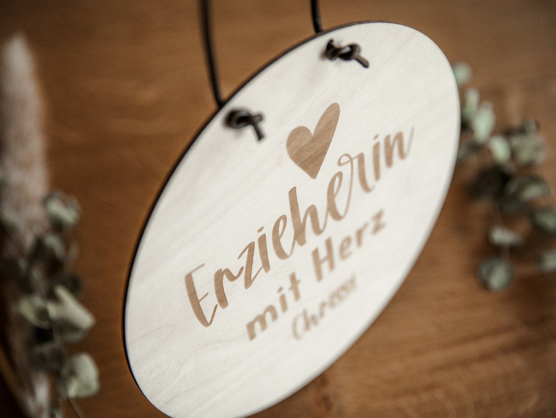 Holzschild Erzieherin / Geschenk zum Abschied für Erzieherin / personalisierbar mit Namen