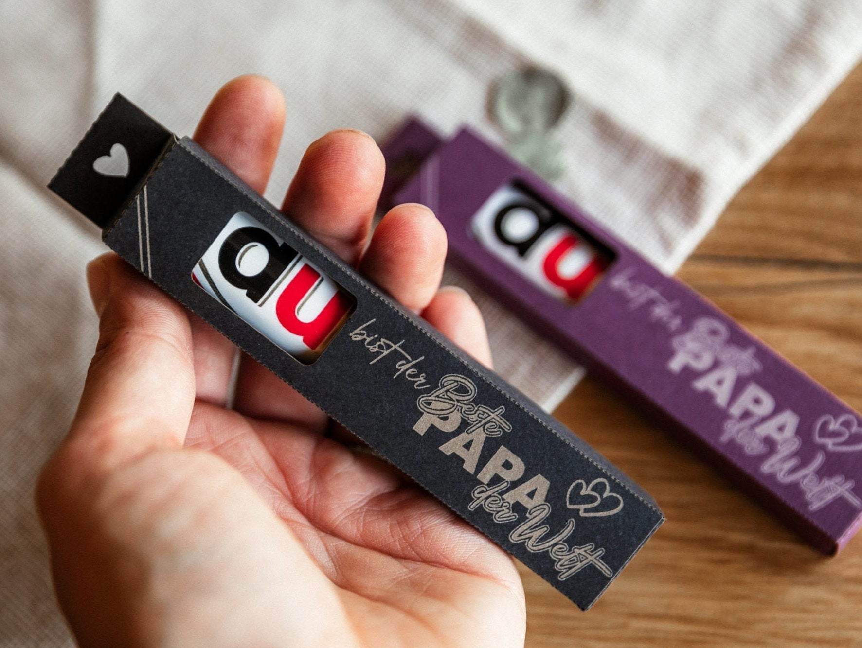 Schokoriegel Geschenkbox mit Duplo / Du... Botschaft für Papa, Mama, Opa,...