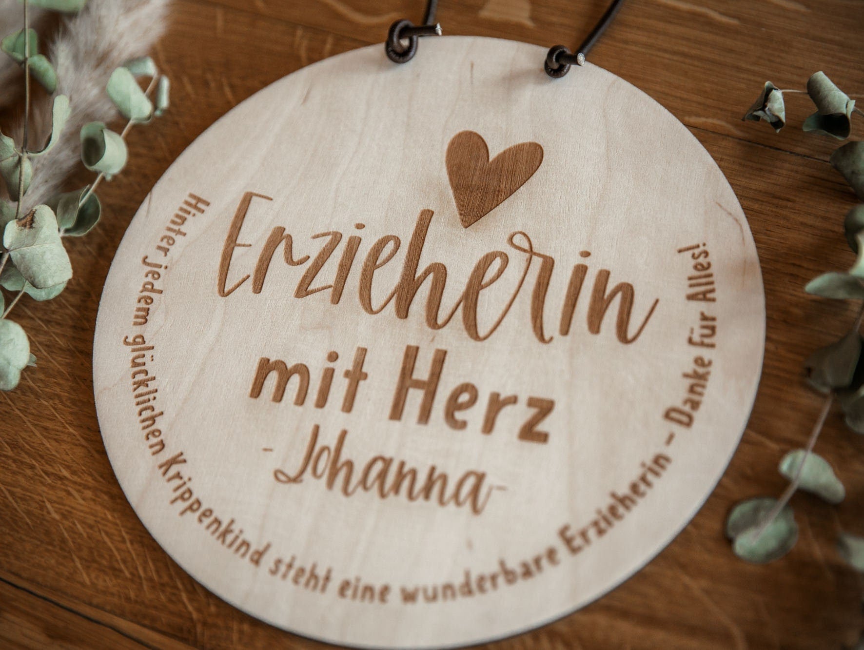 Holzschild Erzieherin / Geschenk zum Abschied für Erzieherin / personalisierbar mit Namen