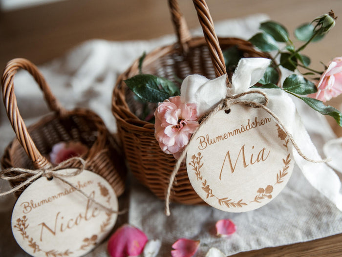 Blumenkörbchen für Kinder aus Weide in 3 Größen / Blumenkorb / Weidenkorb