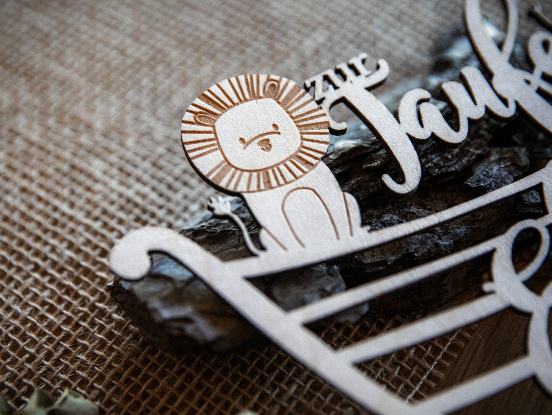 Personalisierter Caketopper zur Taufe / Arche Noah / Kuchendeko Tortenstecker