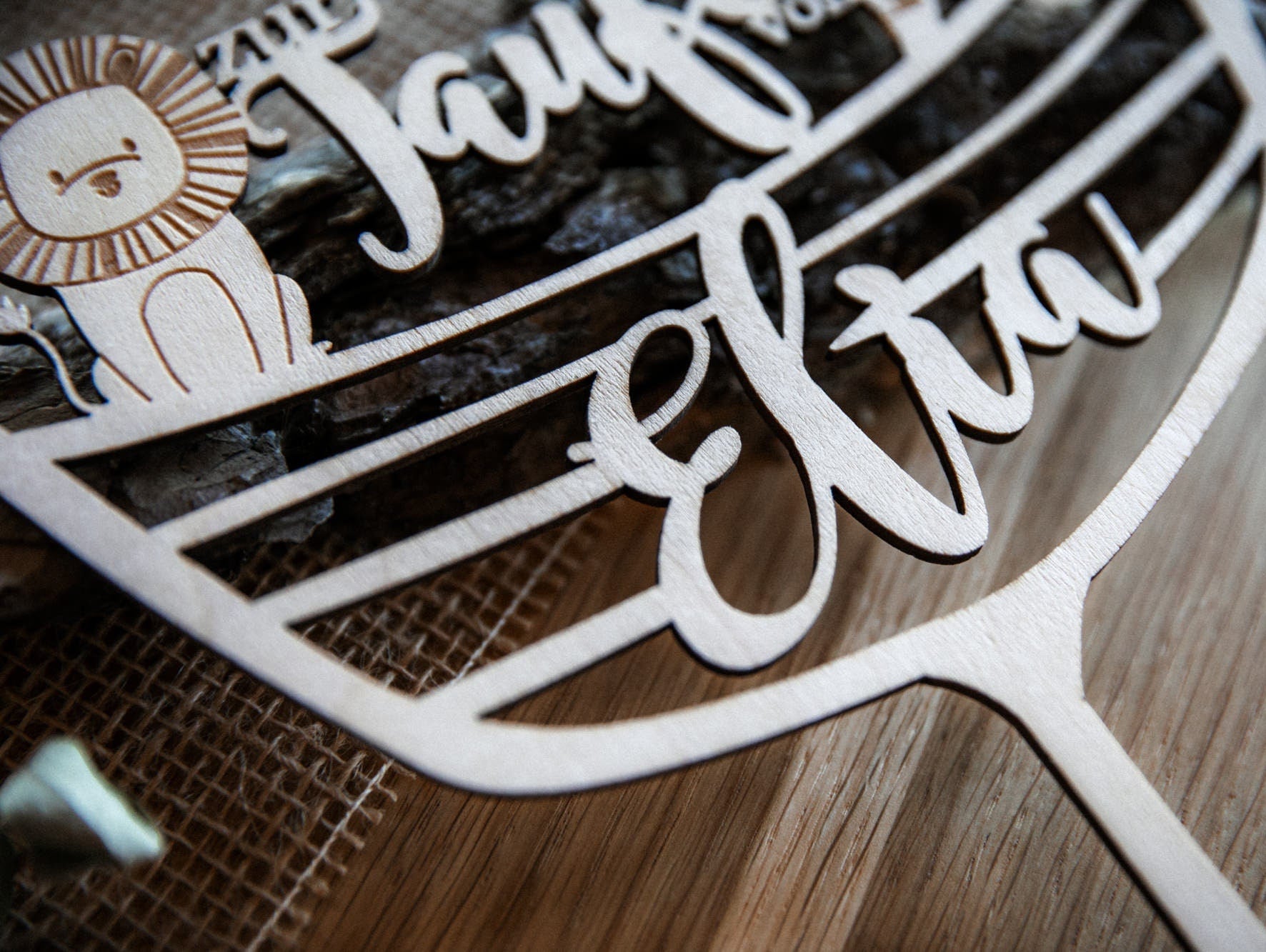 Personalisierter Caketopper zur Taufe / Arche Noah / Kuchendeko Tortenstecker