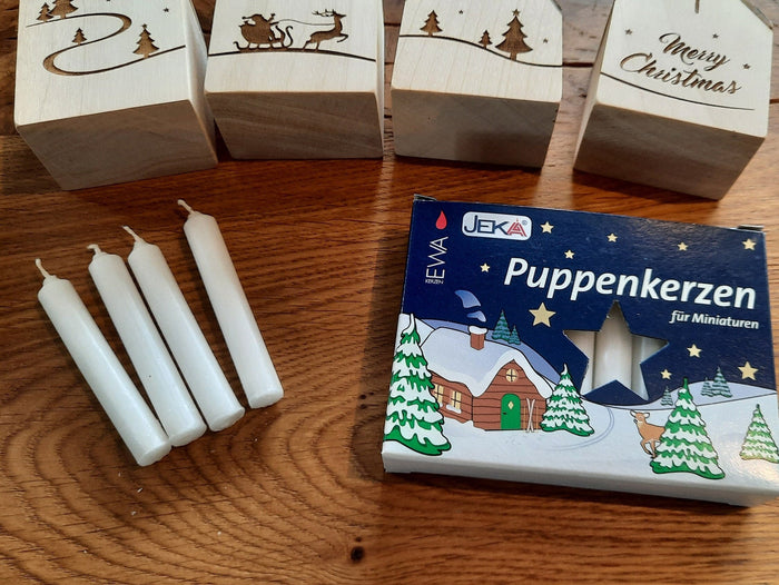Kleine Kerzen für Weihnachten / Puppenkerzen für Miniaturen