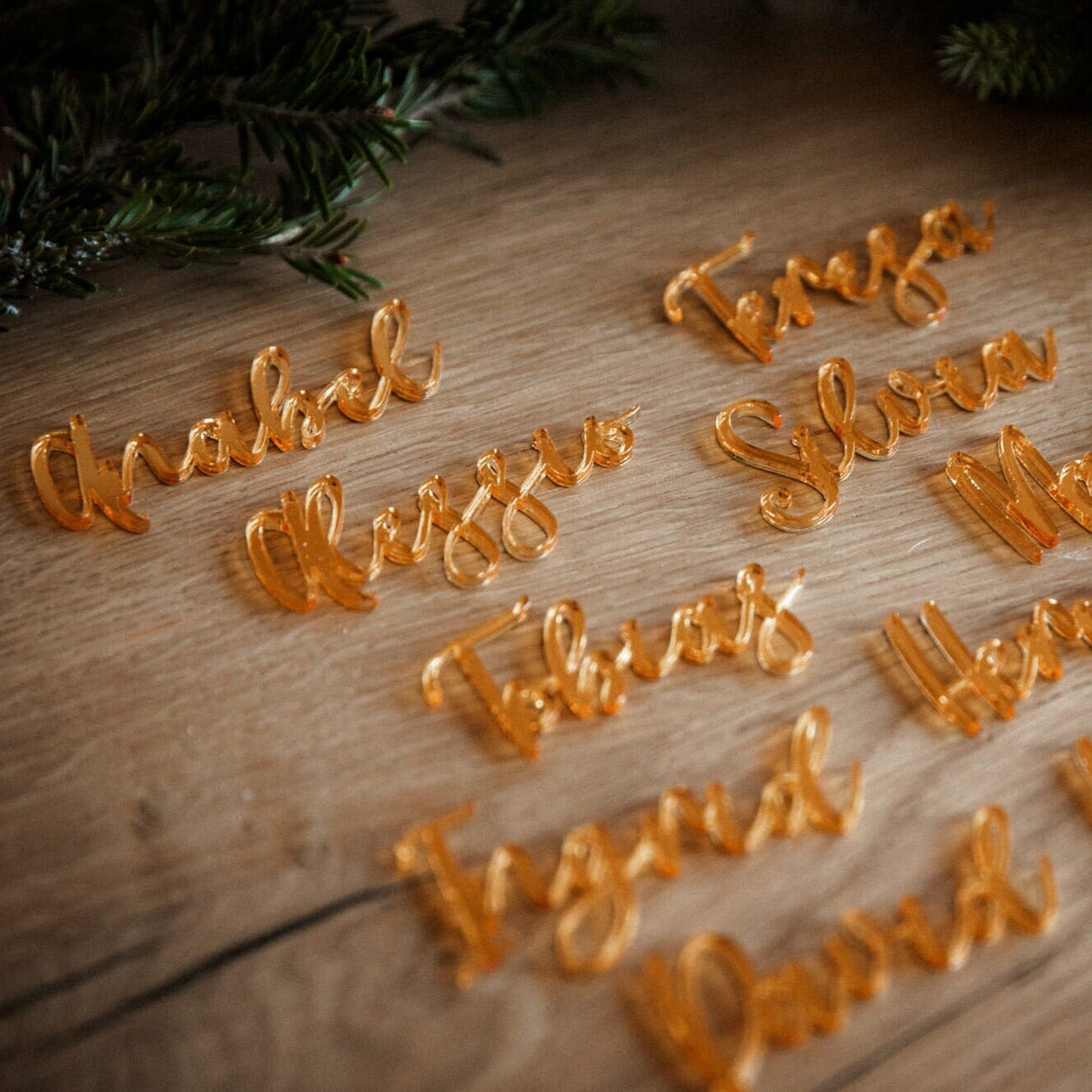 Goldene Platzkarte Hochzeit / Namensschild Hochzeit