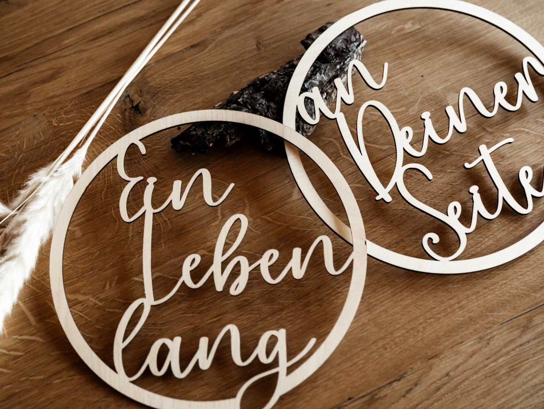 2 Holzschilder / Stuhlschild Hochzeit / Ein leben lang an deiner Seite