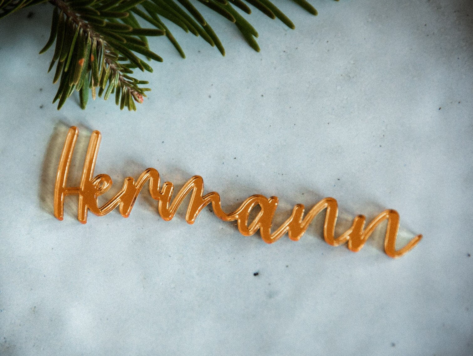 Goldene Platzkarte Hochzeit / Namensschild Hochzeit