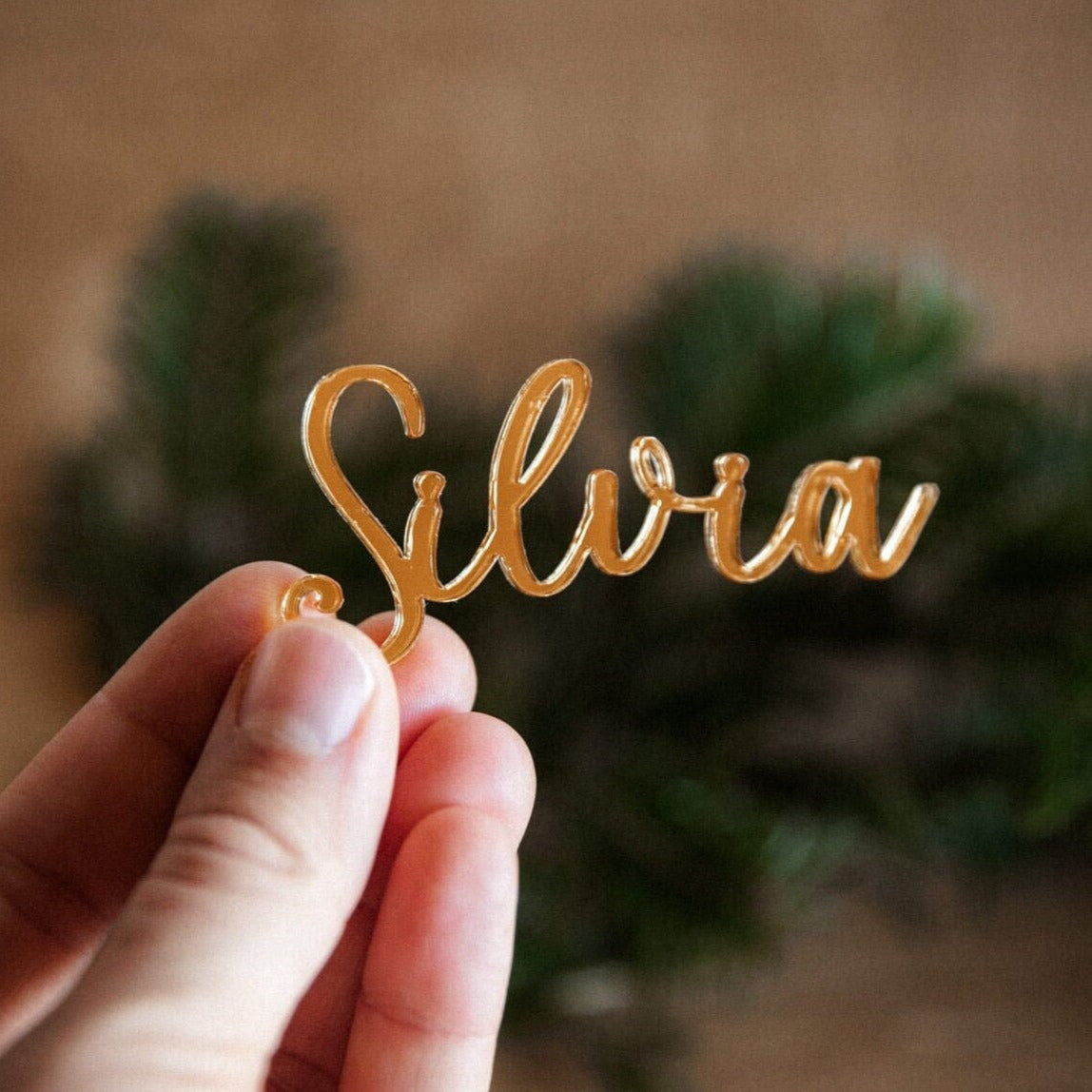 Goldene Platzkarte Hochzeit / Namensschild Hochzeit