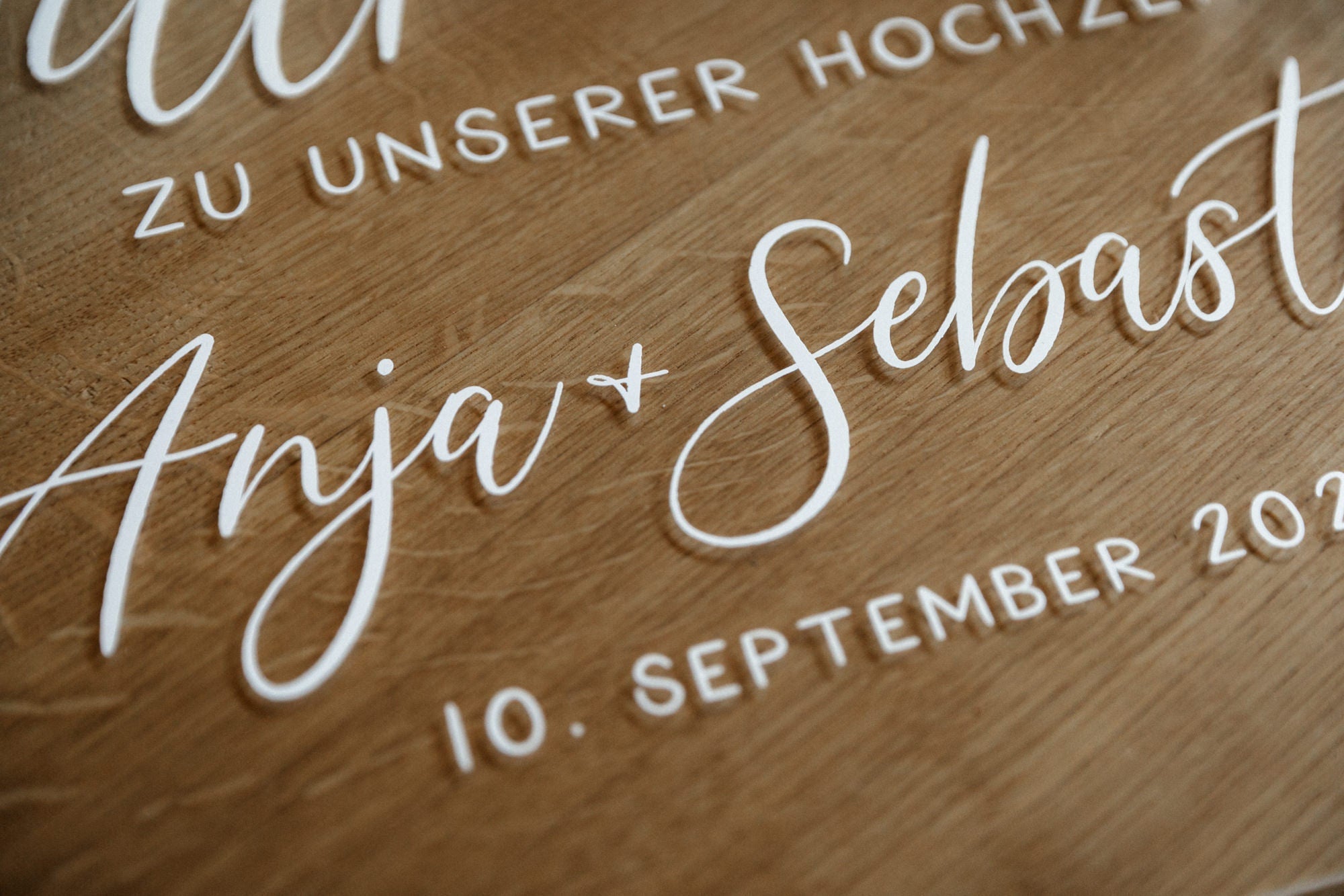 Willkommensschild Hochzeit Acrylglas