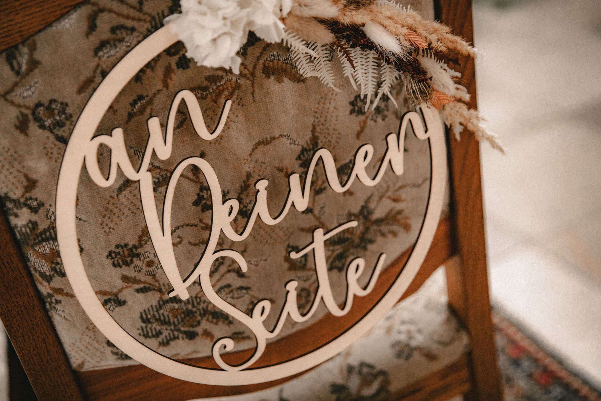 2 Holzschilder / Stuhlschild Hochzeit / Ein leben lang an deiner Seite