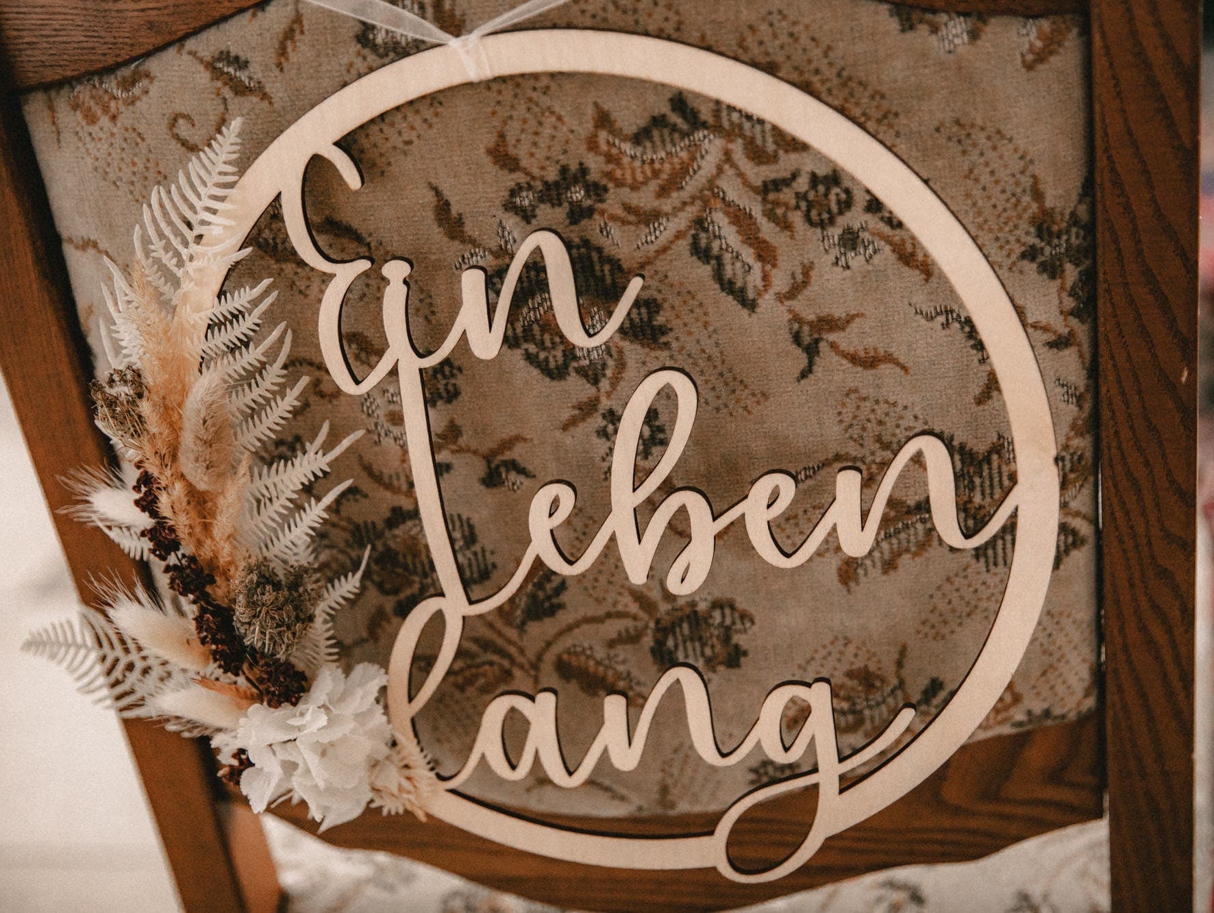 2 Holzschilder / Stuhlschild Hochzeit / Ein leben lang an deiner Seite