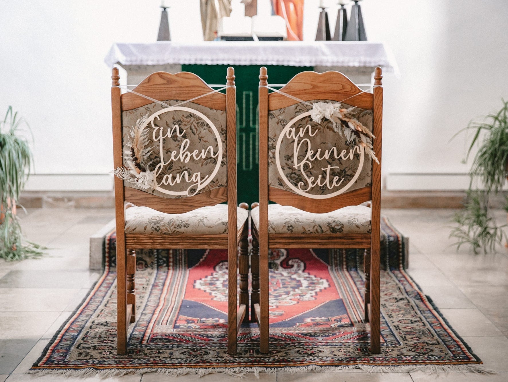 2 Holzschilder / Stuhlschild Hochzeit / Ein leben lang an deiner Seite