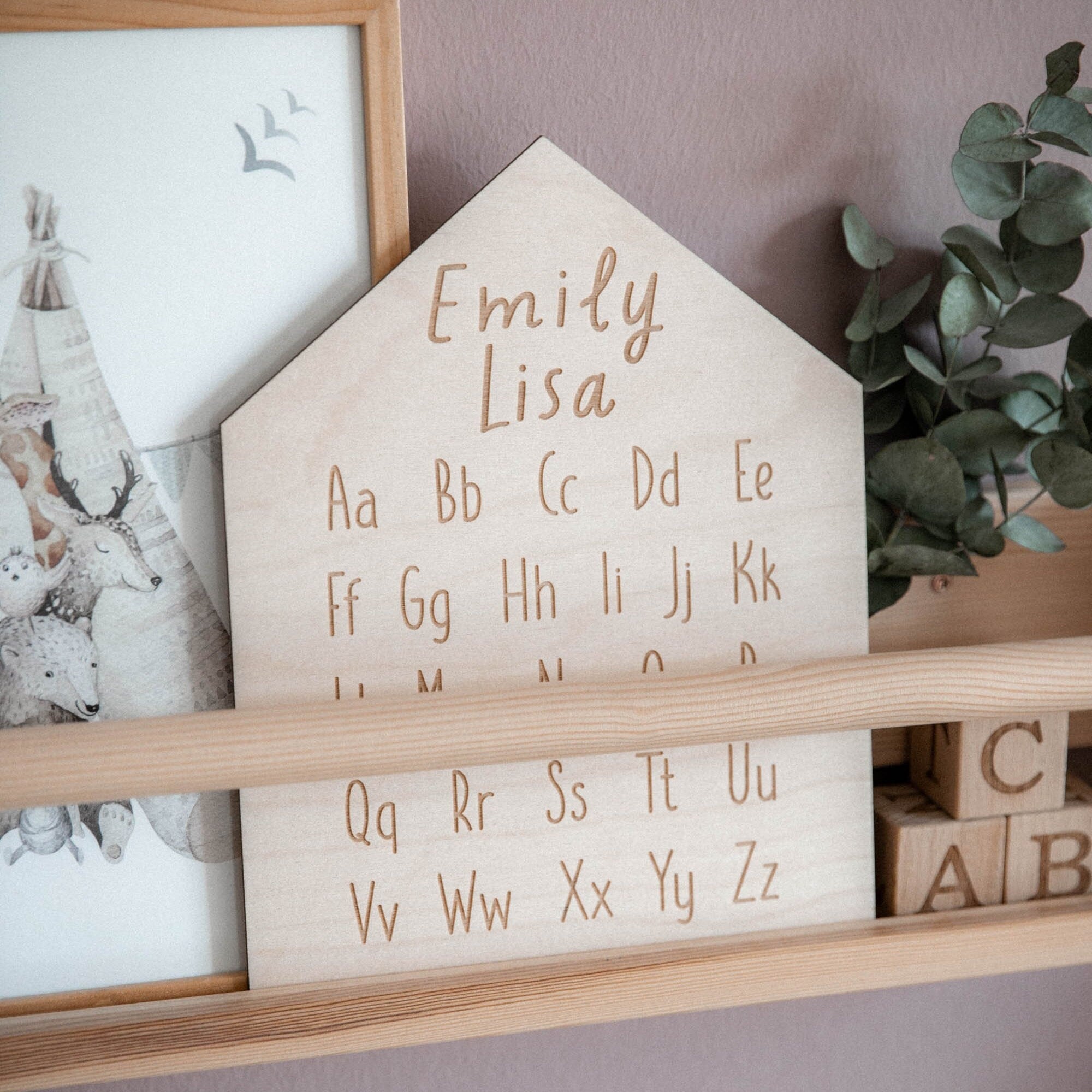 Personalisiertes Alphabet Schild zur Einschulung | Kinderzimmer Deko ABC