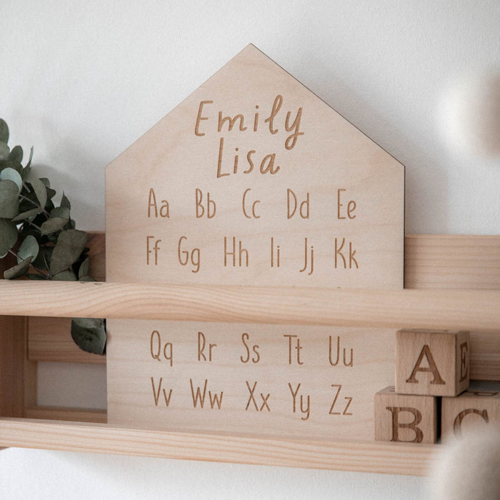 Personalisiertes Alphabet Schild zur Einschulung | Kinderzimmer Deko ABC