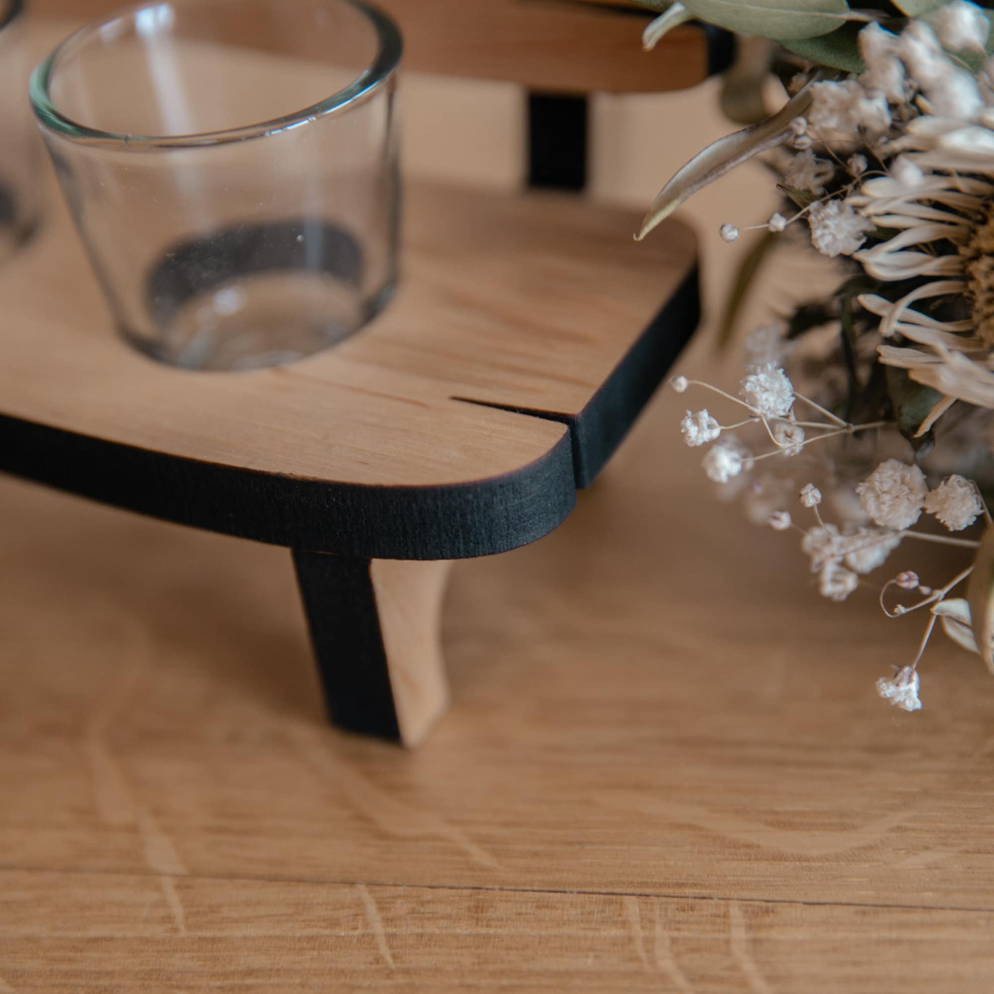 Personalisierte Schnapsbank aus Holz - Geschenk Freunde