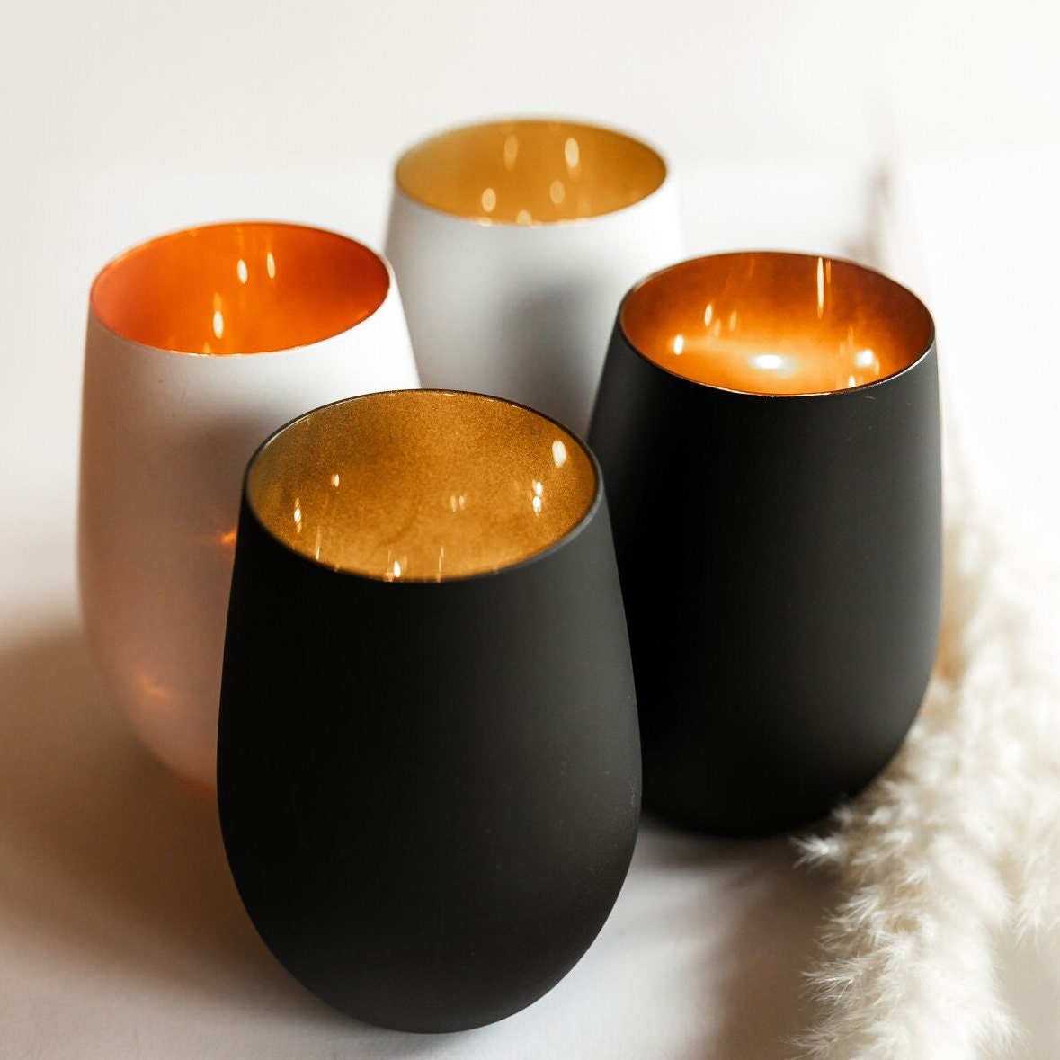 Personalisiertes Windlicht mit Handschrift oder Schriftzug - Farbauswahl