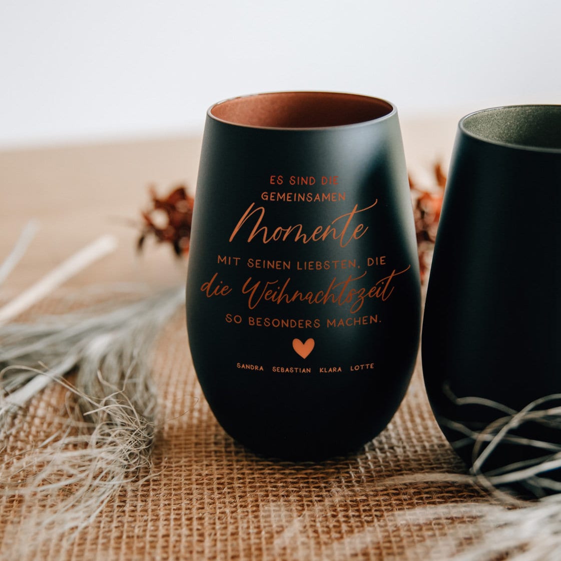 Personalisiertes Windlicht - Weihnachtszeit - Laserhelden Shop