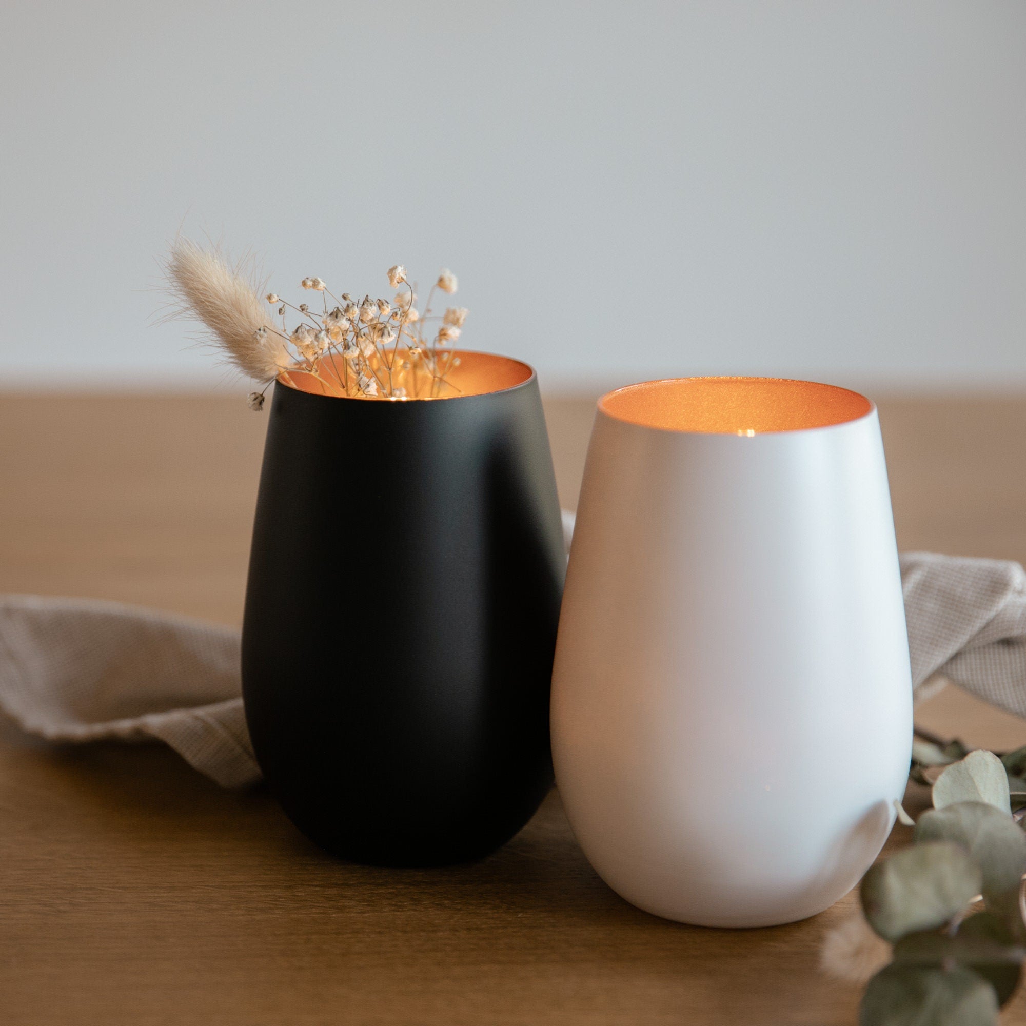 Personalisiertes Windlicht mit Handschrift oder Schriftzug - Farbauswahl