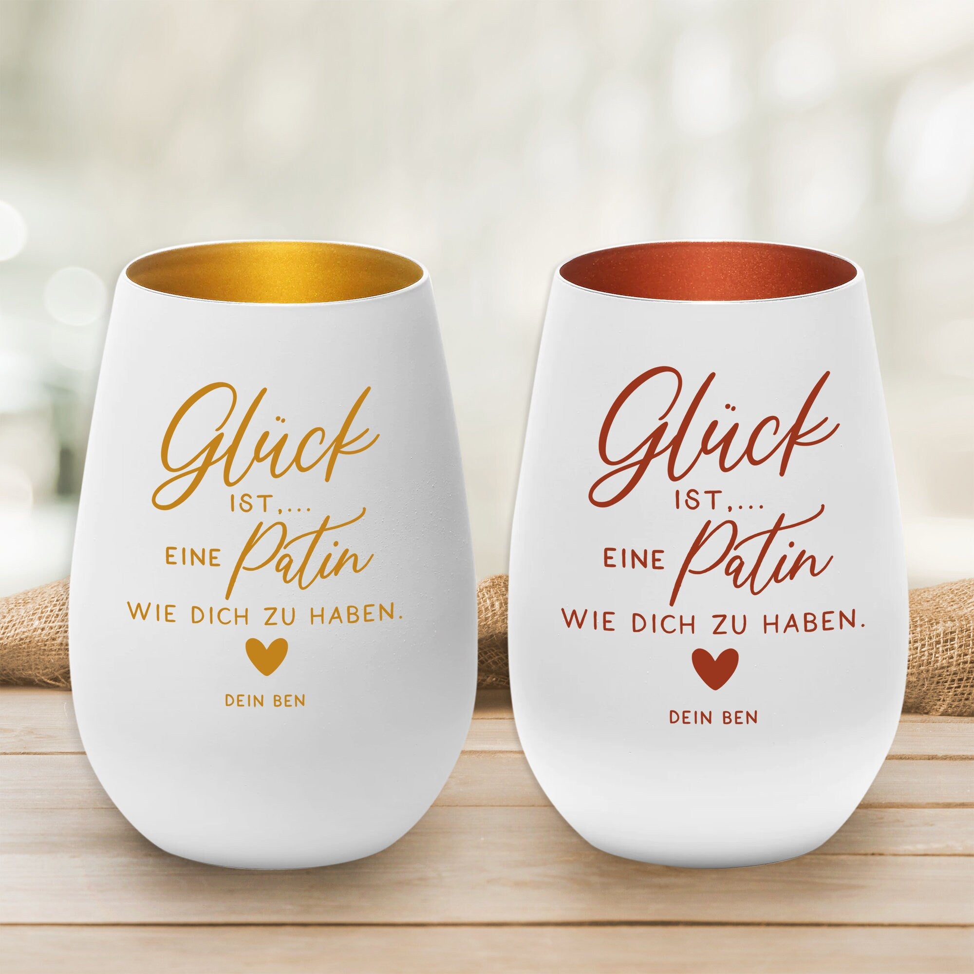 Laserhelden Shop - Personalisiertes Windlicht mit Namen der Kinder, Geschenkidee Weihnachten Patin, Patentante, Pate, Patenonkel