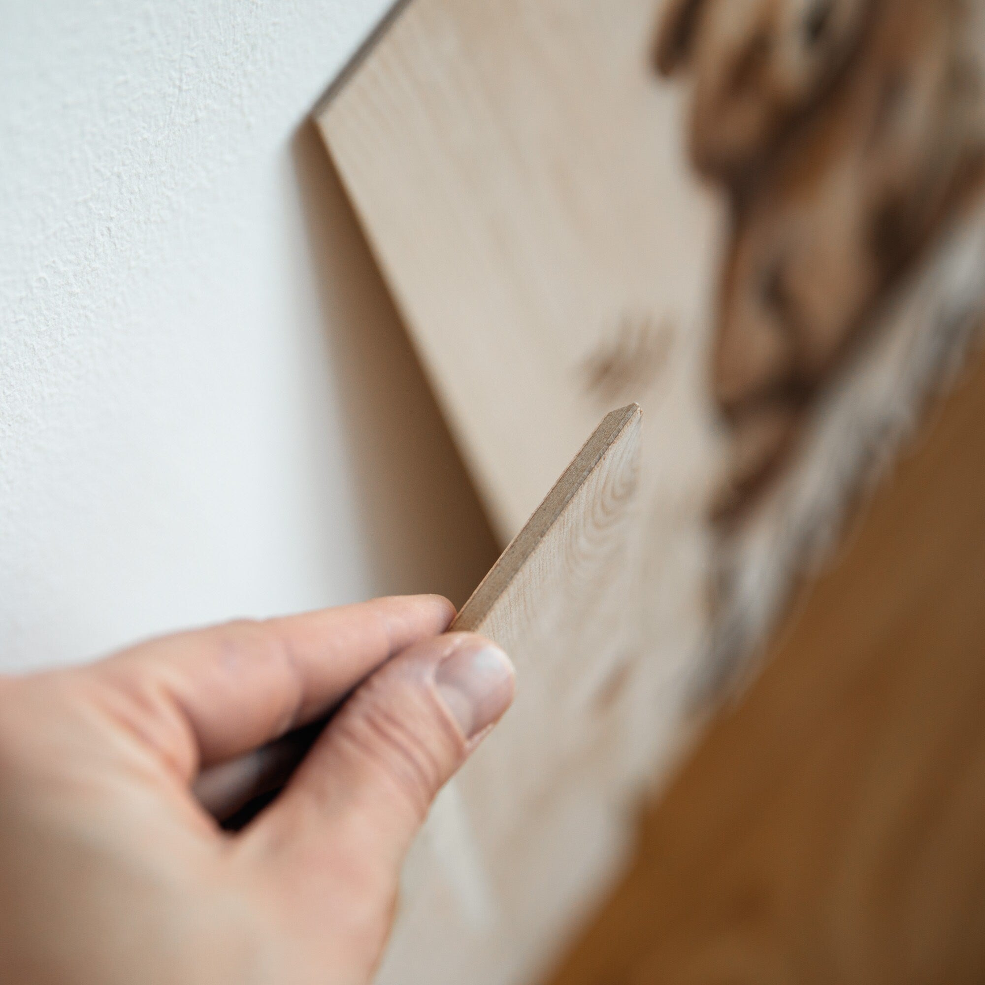 Personalisiertes Holzbild Reh A3 Kinderzimmer Poster / Babyzimmer / Namensschriftzug / Waldtiere Wandbild Holz / Poster Reh Geschenk Geburt