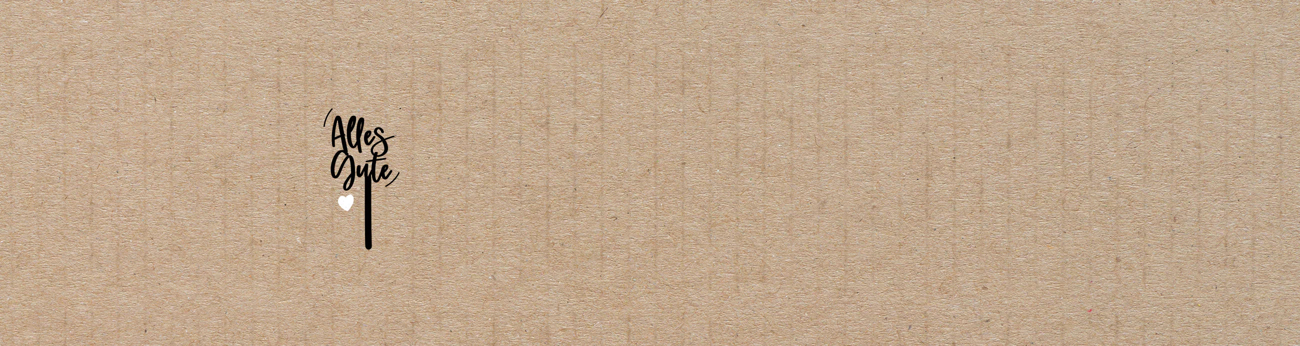Schwarzes handgeschriebenes Alles von mir mit einem kleinen Herz auf braunem strukturiertem Papier, meist leerer Hintergrund.