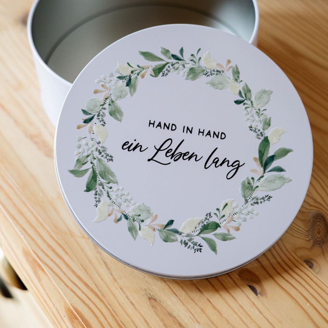 Keksdose „Hand in Hand ein Leben lang“