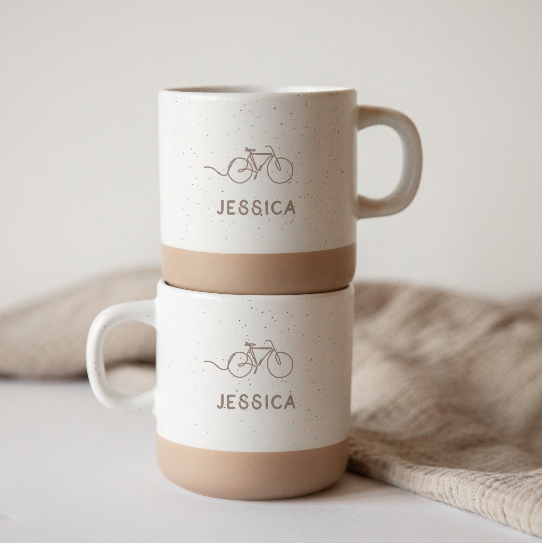 Personalisierte Fahrrad-Tasse mit Name