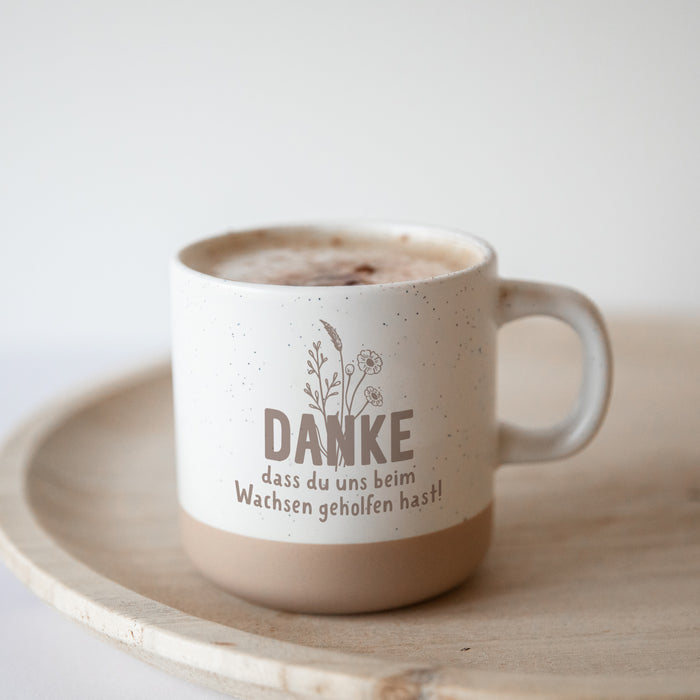 Personalisierte Dankestasse – „Danke, dass du uns beim Wachsen geholfen hast“