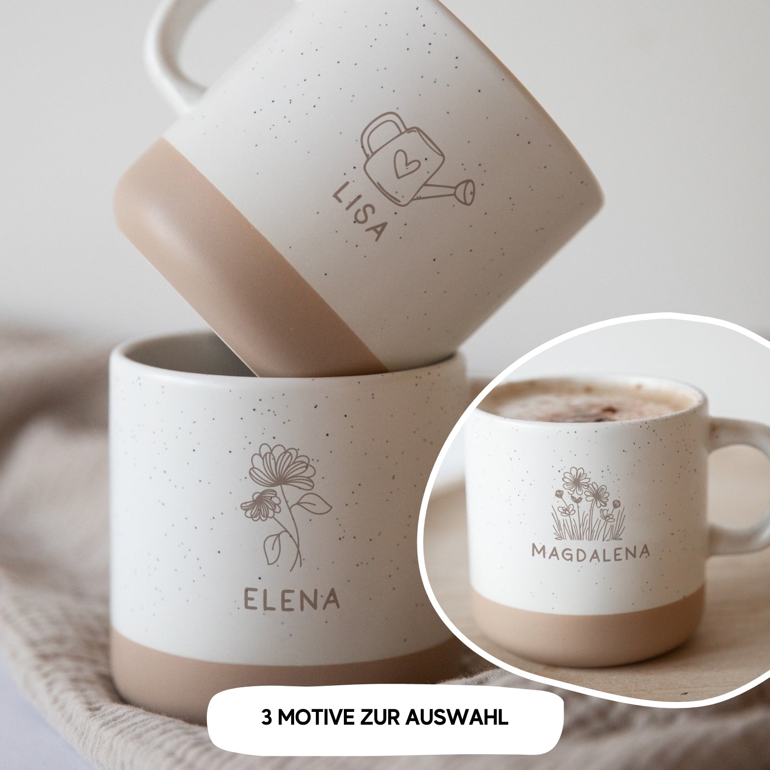 Personalisierte Garten-Tasse mit Name
