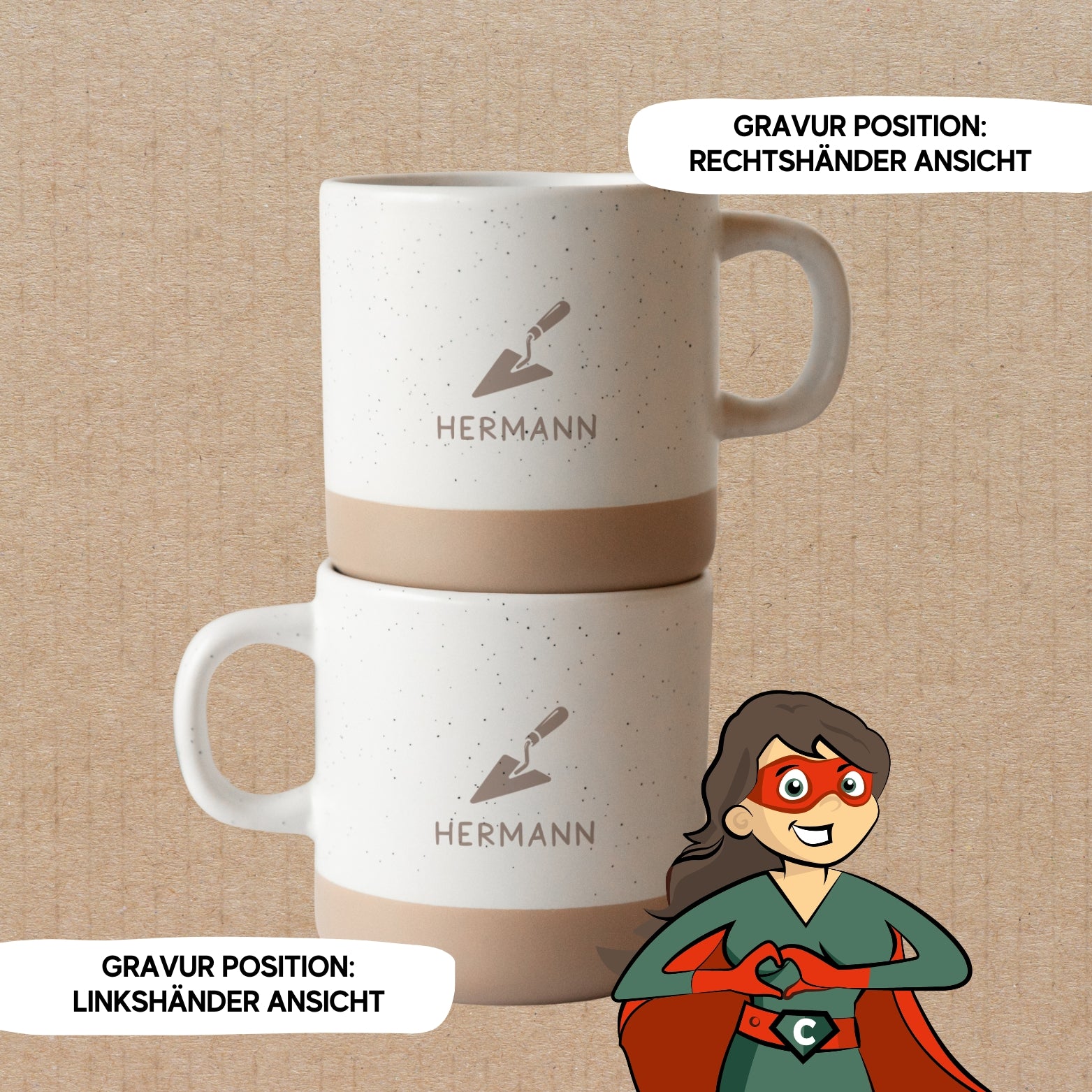 Personalisierte Maurer-Tasse mit Name