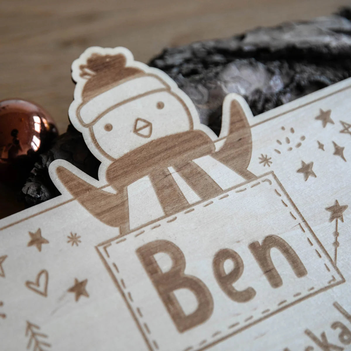 Adventskalender-Set zum Befüllen – personalisiert, mit Holzzahlen